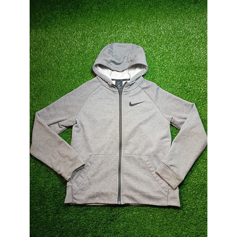 Nike Boys Therma-FIT Full-Zip Hoodie - Gray, Size LG